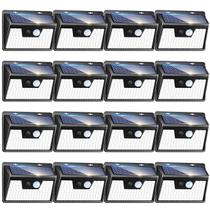 Luzes solares externas Peasur 140LED, pacote com 16 sensores de movimento IP65 Luzes solares externas Peasur 140LED, pacote com 16 sensores de movimento IP65