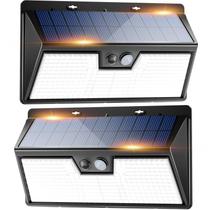 Luzes solares externas Peasur 318LED 3 modos IP65 à prova d'água Luzes solares externas Peasur 318LED 3 modos IP65 à prova d'água