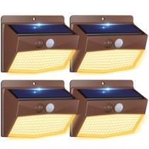 Luzes solares externas Sensor de movimento Peasur à prova d'água (pacote com 4)