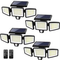Luzes solares externas Tuffenough 2500LM 210 LED, 4 pacotes