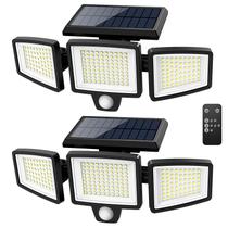 Luzes solares externas Tuffenough 2500LM 210 LED com controle remoto