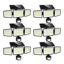 Luzes solares externas UME 302 LED 3000LM com sensor de movimento - 6Pk