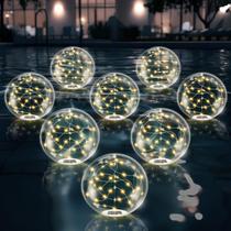 Luzes solares flutuantes de piscina afzdby 36 cm 3000K Warm White