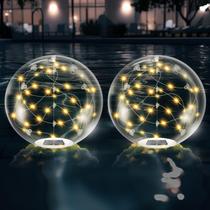 Luzes solares flutuantes de piscina afzdby 36 cm, brancas quentes, IP68