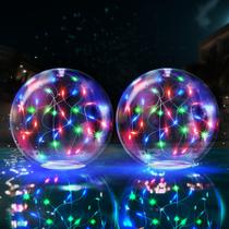 Luzes solares flutuantes para piscina TIALLY Fairy 14 LED Inground, pacote com 2