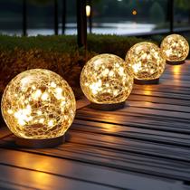 Luzes Solares Globo JKIMK à Prova d'Água com Vidro Trincado para Exterior Luzes Solares Globo JKIMK à Prova d'Água com Vidro Trincado para Exterior