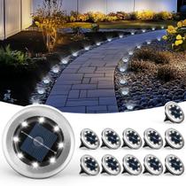 Luzes solares Ground Lights PATIOWIN Mini, pacote com 12 unidades para exterior