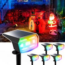 Luzes solares HIBOITEC 59LED que mudam de cor, 6 pacotes Luzes solares HIBOITEC 59LED que mudam de cor, 6 pacotes