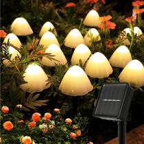 Luzes solares HULPPRE Mushroom 15 unidades de 9 m Fairy String Light