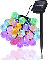 Luzes solares impermeáveis para exterior, 9,5m50 LED Crystal Globe Lights com 8 modos