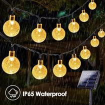 Luzes solares impermeáveis para exterior, 9,5m50 LED Crystal Globe Lights com 8 modos Luzes solares impermeáveis para exterior, 9,5m50 LED Crystal Globe Lights com 8 modos