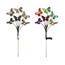 Luzes Solares LED Em Forma De Borboleta Com 6 Cabeças, 2 Modos, Decoração Para Jardim, Gramado E