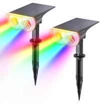 Luzes solares Linkind StarRay RGB à prova d'água IP67, pacote com 2