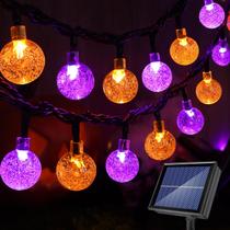 Luzes solares Lomotech 72FT 100 LED Laranja Roxo Halloween