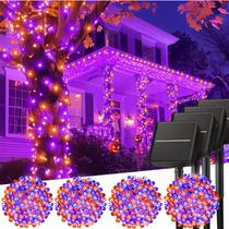 Luzes solares Minetom Halloween 400 LED 160m, pacote com 4