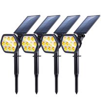 Luzes solares Nekteck, 10 holofotes LED de paisagem, pacote com 4 Luzes solares Nekteck, 10 holofotes LED de paisagem, pacote com 4