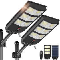 Luzes solares OKPRO Solar Street 6500K com sensor de movimento 2Pk