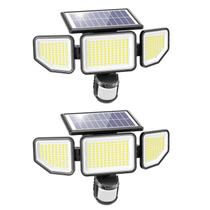 Luzes Solares Onforu 3000LM - 258 LEDs, 3 Cabeças com Controle Remoto (Pacote com 2) Luzes Solares Onforu 3000LM - 258 LEDs, 3 Cabeças com Controle Remoto (Pacote com 2)