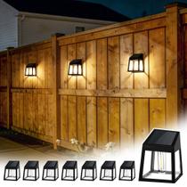 Luzes Solares para Cerca GIGALUMI, Kit com 8, à Prova dÁgua, Branco Quente Luzes Solares para Cerca GIGALUMI, Kit com 8, à Prova dÁgua, Branco Quente