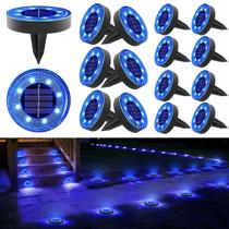 Luzes Solares para Chão Joomer 16 Unidades à Prova d'Água LED Azul Luzes Solares para Chão Joomer 16 Unidades à Prova d'Água LED Azul