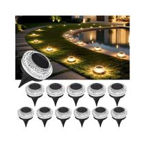 Luzes Solares para Deck LIANGLOME 12 unidades IP67 à Prova d'Água Branco Quente Luzes Solares para Deck LIANGLOME 12 unidades IP67 à Prova d'Água Branco Quente