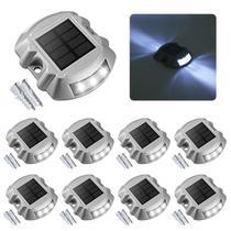 Luzes Solares para Deck VOLISUN Kit com 8 Unidades 6 LEDs IP67 à Prova d'Água Luzes Solares para Deck VOLISUN Kit com 8 Unidades 6 LEDs IP67 à Prova d'Água
