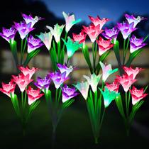 Luzes Solares para Jardim KOOPER 8 Unidades Flores de Lírio à Prova d'Água