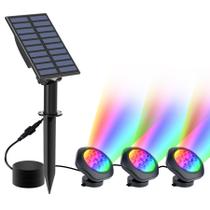 Luzes solares para lagoas CREPOW 18 LED RGB Underwater IP68 3 em 1 Luzes solares para lagoas CREPOW 18 LED RGB Underwater IP68 3 em 1