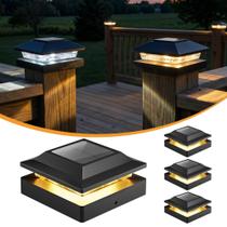 Luzes Solares para Poste Brightown 4 Unidades à Prova dÁgua com 16 LEDs