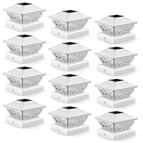Luzes solares para tampas de poste ENSLI, kit com 12 unidades, à prova dágua, 2 modos