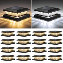 Luzes Solares para Topo de Poste Mlambert, Kit com 16 Unidades, Preto à Prova d'Água Luzes Solares para Topo de Poste Mlambert, Kit com 16 Unidades, Preto à Prova d'Água
