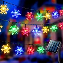 Luzes solares Snowflake String Lights JMEXSUSS 9,3 m 50 LED à prova d'água
