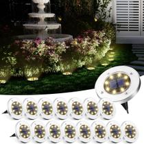 Luzes solares SOLPEX, pacote com 16 unidades, impermeáveis, brancas quentes