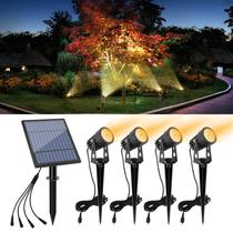 Luzes Solares Spot APONUO Metal 4pcs, 3 LEDs, IP65 à Prova d'Água Luzes Solares Spot APONUO Metal 4pcs, 3 LEDs, IP65 à Prova d'Água