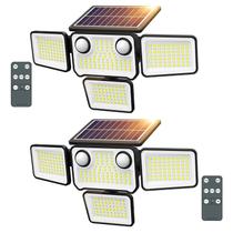 Luzes solares SZPOWER 254 LED 3000LM com 2 sensores de movimento, pacote com 2