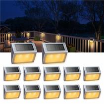 Luzes solares XLUX para degraus, decks, Pathway Yard Stairs, pacote com 12