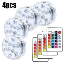 Luzes submersíveis flutuantes 4pcs levou luz de mergulho tanque de peixes luz subaquática à prova d'água piscina lagoa luz Luzes submersíveis flutuantes 4pcs levou luz de mergulho tanque de peixes luz subaquática à prova d'água piscina lagoa luz
