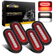 Luzes Traseiras de Trailer LED Partsam - Oval 6,3 Polegadas - Luz de Freio e Stop