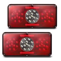 Luzes traseiras de trailer Partsam Retangle LED Stop Turn Backup