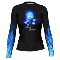 Lycra Surf Blue Flower Feminina Atlética Esportes