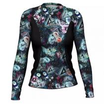 Lycra Surf White Flower Feminina Atlética Esportes