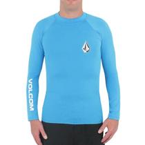 Lycra Volcom Manga Longa Lido Solid SM25 Masculina Azul Lycra Volcom Manga Longa Lido Solid SM25 Masculina Azul