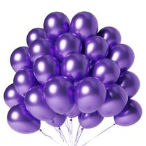 LYNSP Balões Metálicos Roxos 100 Unidades 12 Polegadas Extra Resistentes de Látex para Festa, Casamento, Formatura, Halloween e Decoração de Aniversário LYNSP Balões Metálicos Roxos 100 Unidades 12 Polegadas Extra Resistentes de Látex para Festa, Casamento, Formatura, Halloween e Decoração de Aniversário