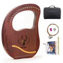 Lyre Harp VixxNoxx Lyre Harp de 19 cordas em mogno com kit Lyre Harp VixxNoxx Lyre Harp de 19 cordas em mogno com kit