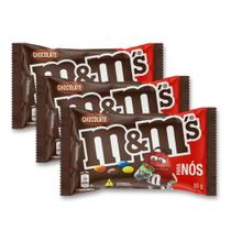 M&Ms Chocolate Ao Leite Mars Kit 3 Unidades De 80G