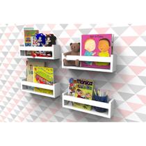 M-Prateleiras Para Livros Infantis Quarto Bebê 40cm - 2 Peças