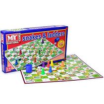 M.Y Snakes & Ladders - Tradicional Snakes and Ladders Board Game for Kids & Adults Various