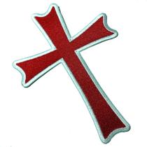 M0051T41 Cruz Cristo Cavaleiros Bordado Termoadesivo Costura M0051T41 Cruz Cristo Cavaleiros Bordado Termoadesivo Costura