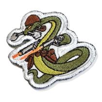 M0073-001 Cobra Belicosa Patch Bordado 6,5x6,5cm