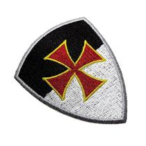 M0168T01 Cavaleiros Templários Patch Bordado Termo Adesivo M0168T01 Cavaleiros Templários Patch Bordado Termo Adesivo